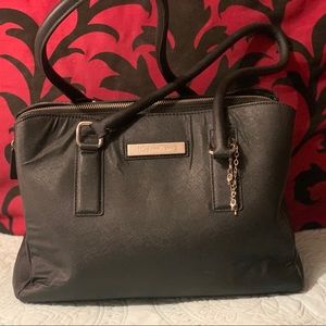 Black leather Calvin Klein purse